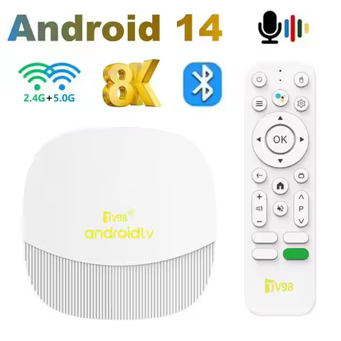 TV98 ATV Max Android 14 Smart TV Box Support 8K Video 4K BT5.0 4G 5G WiFi 6 Allwinner H313 Quad Core