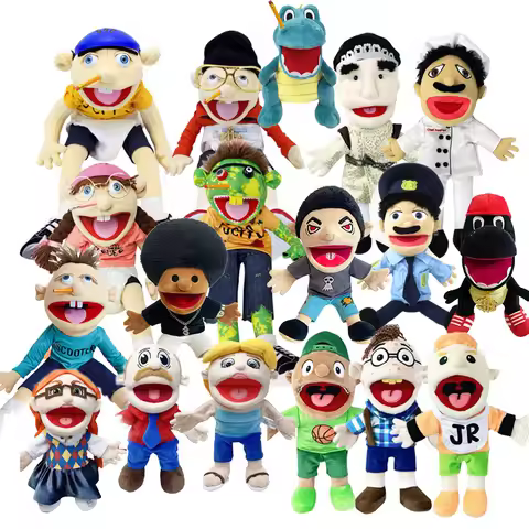Jeffy Family Hand Puppet Pet Booger Feebee Rocker Zombie Dad Mom Chef Price Police Junior Joseph Cod