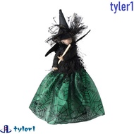 TYLER1 Halloween Witch Doll, High Quality Witch Haunted House Doll, Decoration Crafts Silk Scary Bla