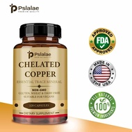 Pslalae Copper Capsules, a dietary supplement for bone and skin health, gluten-free and non-GMO.