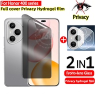 Honor 400 Pro Screen Protector Privacy Hydrogel film 2in1 Anti Spy Honor 400 5G 400 Lite Screen Prot