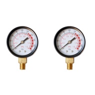 PartyKindom 2 Pcs Npt Pressure Gauge: Y50 Radial Pressure Gauge - Bar Water/Air - 0-1.4mpa 0-200psi 