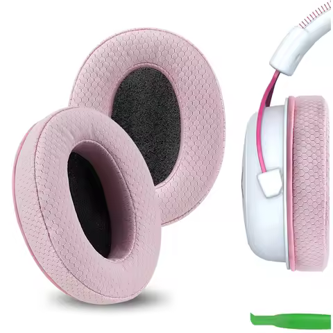 Geekria PRO Extra Thick Mesh Fabric Replacement Ear Pads for HyperX Cloud II, 2, Cloud III, 3, Mix, 