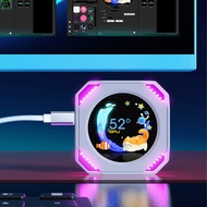 พัดลมระบายความร้อน CPU จอแสดงผล Lcd คอมพิวเตอร์ USB แสดงผลอุณหภูมิ2.1นิ้ว RGB สำหรับการเล่นเกม