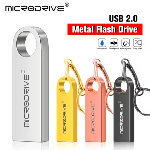 Mini metal USB flash drive 4GB 8GB 16GB 32GB Personalise Pen Drive 64GB 128G 256GB USB Memory Stick 
