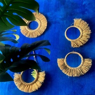 INS Nordic Moroccan Style Straw Woven Mirror Wall Hanging Decor  Boho Handmade Rattan Wall Art Ornam