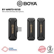 BOYA BY-WM3T2-U1/U2 Mini 2.4GHz Wireless Microphone Compatible with devices with USB-C ports