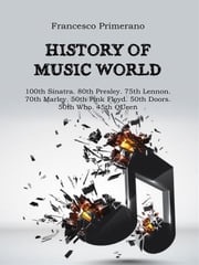 History of music world: 100th Sinatra. 80th Presley. 75th Lennon 70th Marley. 50th Pink Floyd. 50th Doors. 50th Who. 45th Queen Francesco Primerano