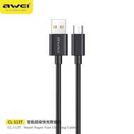 Awei CL-113T 5A Super Cable Smart Super Fast Charging Cable 30cm 5A Short Cable 0.3M Length 30cmCL113 CL-113