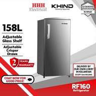 KHIND 158L Single Door Refrigerator RF160 /Peti Sejuk 1 Pintu KHIND RF160 158L