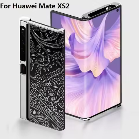 Plating Hard For Huawei Mate XS 2 XS2 Case Leather Back Protection Cover