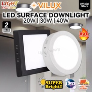 【Upgraded】 20W 30W 40W LED Surface Downlight Round/Square LED Panel Downlight Black/White Lampu Sili