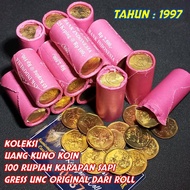 Koleksi Uang Kuno Koin 100 Rupiah Karapan Sapi Tahun 1997 Langka Gress Lustre Original Asli Dari Rol