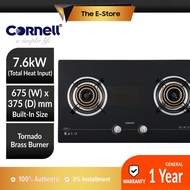 Cornell 2 Burners Built-In Glass Hob | CBH-G7802TNC (Gas Cooker Gas Stove Dapur Gas Cooker Hob 煤气灶 煤