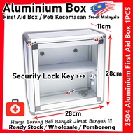 Transparent Aluminium First Aid Box Security Lock Key / Peti Kecemasan / 透明铝药箱收纳盒#Aid #Peti #Kecemas