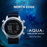 NORTH EDGE AQUA Men's Professional Diving Computer Watch Swimming Watch Scuba Diving 100M Waterproof