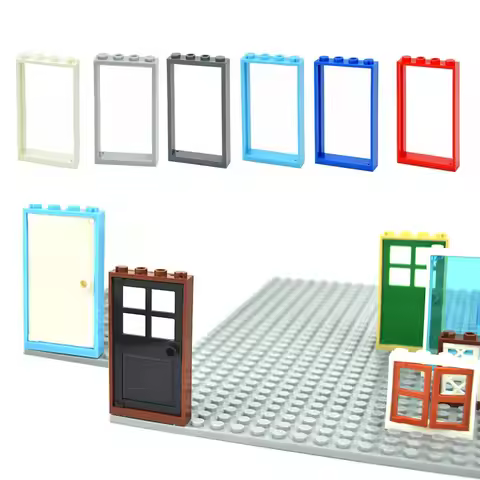 DIY Building Blocks Thick Door Bricks 1x4x6 Educational Creative Compatible With 60596 60616 Plastic