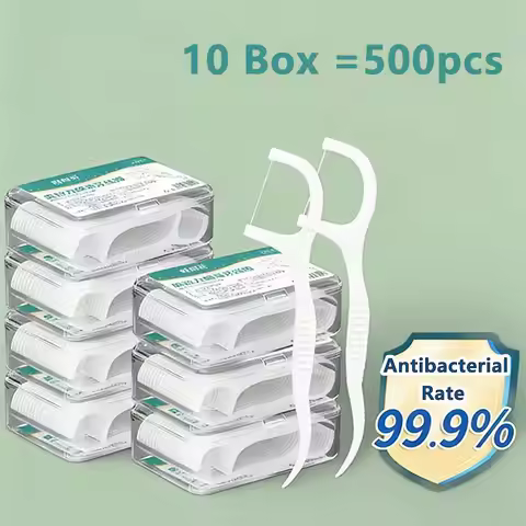 1/2/5/10 Box Portable Disposable Dental Floss Plastic Toothpick High-tension Dental Floss Stick Dent