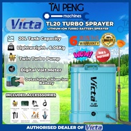 🔥Promo🔥 (New Model) Litium-Ion Victa Twin Pump TL20 Turbo Battery Sprayer 20L Battery Knapsack Spray