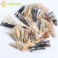 CURTES Ox Horn Massage Comb, Acupoint Gua Sha Scrapping Head Long Pointed Shampoo Comb, Scalp Massager Brush Anti-static Wide Tooth Buffalo Horn Meridian Comb Head