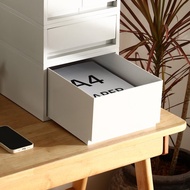 日本霜山 無印風單層深型抽屜收納箱-3入