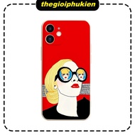 Iphone case - Blonde girl square edge camera protection case for iphone 6 to 14promax - e6052