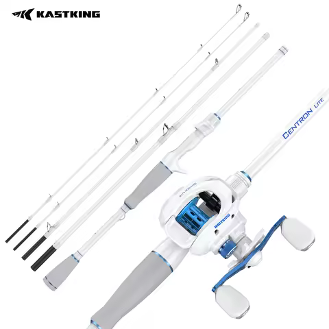 KastKing Centron Lite Travel Casting Combo Fishing Rod Reel Packable Baitcaster Combos Lightweight I