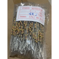 1/ 2 watt 4k7 OHM RESISTOR 4k7/ PRICE PER 500PCS