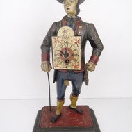 古董荷蘭人物擺鐘 復古舊時鐘錶人擺飾