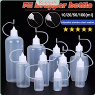 BD 10ml 20ml 50ml 100ml PE Plastic Squeezable Dropper Bottle Needle Oil Bottles