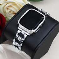 2 In1 Dazzling Diamond Watch Band And Case Set, Compatible With Apple Watch Bands 38/40/41/42/44/45/