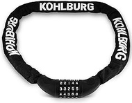 KOHLBURG Extra Long Bicycle Combination Lock - 3.8 ft Chain & 0.24” Strong Number Combination Bike L