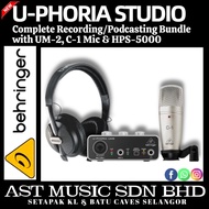 Behringer U-PHORIA STUDIO Complete Recording Podcasting Bundle with UM-2, C-1 Mic and HPS-5000 UPHOR