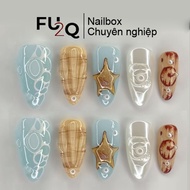 Nailbox Fu2Q - Fake Nails Designed for Luxurious Beach Summer