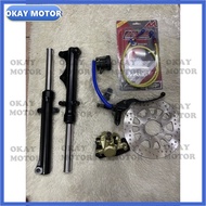 yamaha lc135 4s 5s lc4s lc5s front fork set 【5 in 1】fork depan disc pump pump morin brake hose pirin