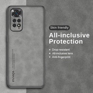 Shockproof Cover For Xiaomi Redmi Note 11 Pro Soft Silicone Redme Note 11Pro 11s 11t  Lambskin Leather Protective Case Fundas