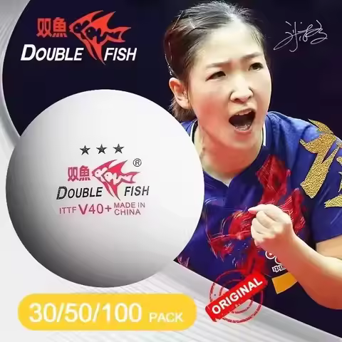 Double FISH V40+ Three-star table tennis match ballsl Table Tennis Ball 40+mm Diameter 2.7g ABS Plas