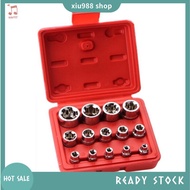 (xiu988) 14Piece E-TORX Socket Set Premium Female Torx Socket Set Star Socket Set