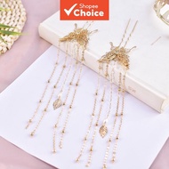 New Chinese Style Butterfly Tassel Hairpin For Woman, Ancient Hanfu Gold Hair Accessories For Women 