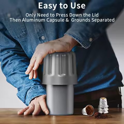 A68M-1 Piece Aluminium Coffee Capsule Recycler Box Coffee Capsule Recycler Box Small Size Coffee Cap