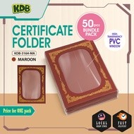[ 50S BUNDLE PACK ] A4 KDB CERTIFICATE FOLDER WITH PVC COVER WINDOW / A4 SIJIL FOLDER / BUKU SIJIL