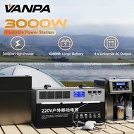 VANPA 2000W/3000W Portable Power Station 4x AC 220V Output 2250Wh/4580Wh Large Capacity Battery For 