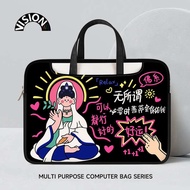 laptop bag bag VISION Buddha Style Bodhisattva Laptop Bag Women's New Portable Suitable for Apple macbook15 Point 6 Inch Air13.3 Huawei Lenovo Women's 14 Liner Pro Protective Cover