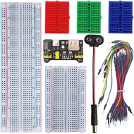 Kit Papan Breadboard dengan Papan 830-Tie-Point, Papan 400-Tie-Point, Papan Mini 3x170-Tie-Point, 65