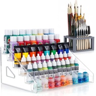 danglan-6 Layer Acrylic Paint Storage Box and Brush Holder Design Aint Storage Rack for Craft Hobby 