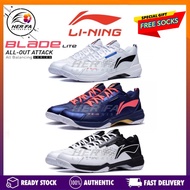 [FREE SOCKS] LI-NING Blade DF-01 LITE Professional Badminton Shoes Kasut Badminton LINING 刀锋 - AYZT0