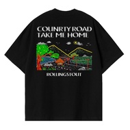 Rollingstout Men's T-Shirt - Country Road | Black Black Black