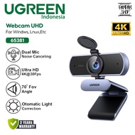 UGREEN 65381 Webcam 4K Full Ultra HD Resolution 4K 30fps / 1080P 60fps Built in Dual Mic Auto focus 