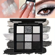 Black Swan Nine-Color Eyeshadow Palette Halloween Smoky Makeup Dark Punk Pearlescent Matte Eyeshadow
