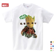 wholesale Superhero Groot Movie Guardian of The Galaxy T-shirt Summer Kids Clothes Print Men and Wom